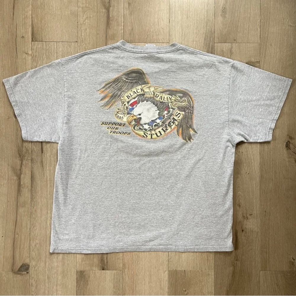 vintage 2005 Sturgis Black Hills Rally Usa Support Our Troops T Shirt